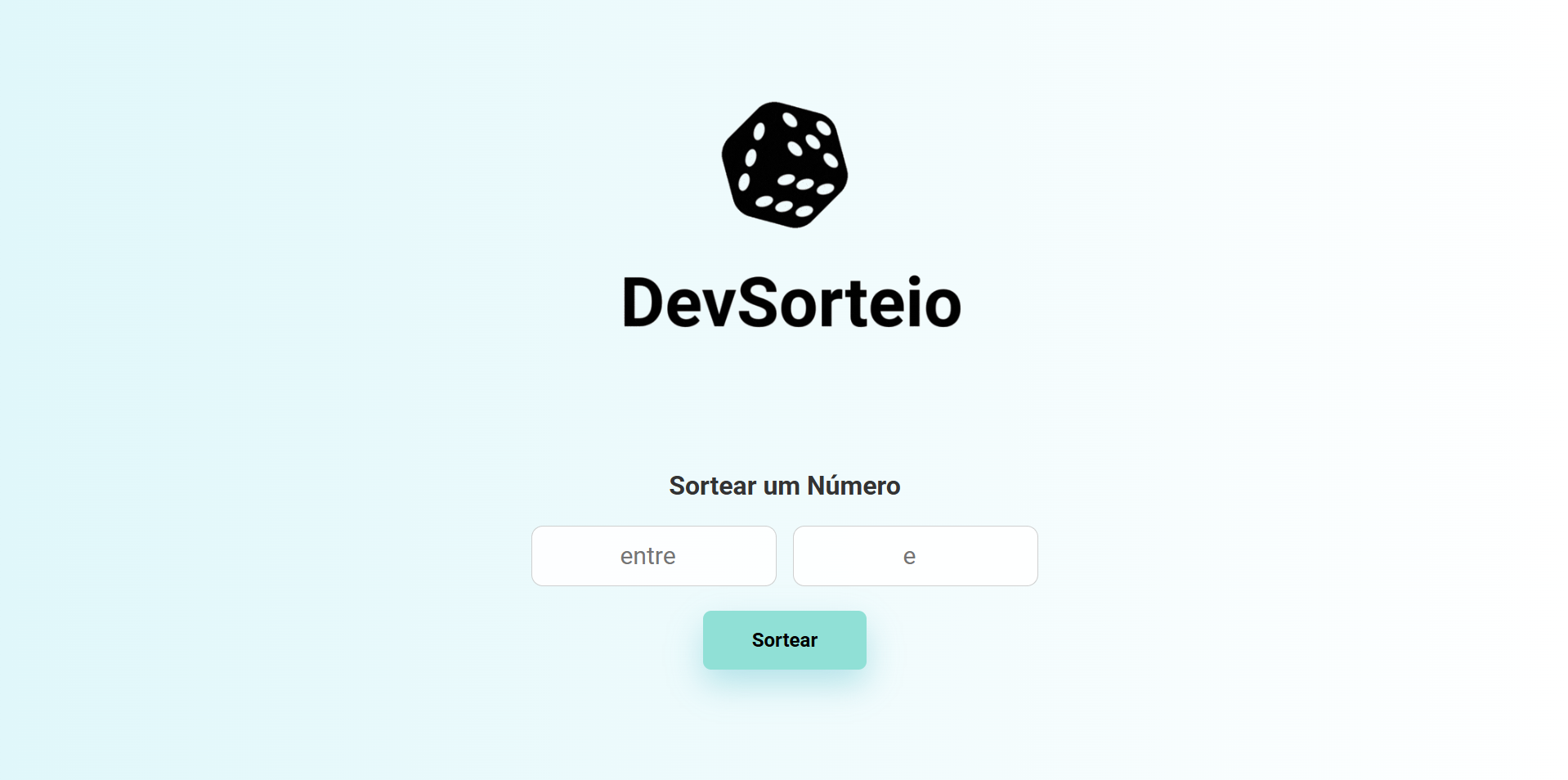 print do projeto DevSorteio